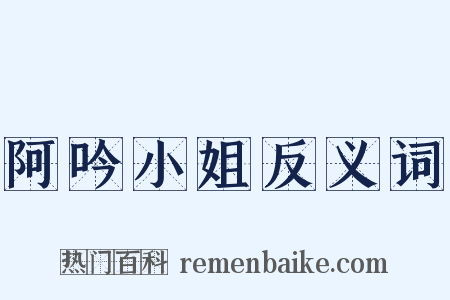 阿吟小姐反义词是什么意思的图片